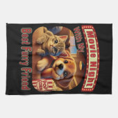 映画の夜最高の- Furry Friend - Cute Cat & Dog キッチンタオル (横)