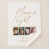 映画の夜4写真家族tan シェルパブランケット (正面)