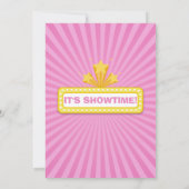 映画の夜 ハリウッドスタイルのクラッパー バースデー ご招待 招待状 (裏面)