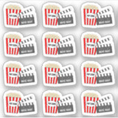 映画の夜 ポップコーン 映画館 イベント リマインダー プランナー シール (正面)