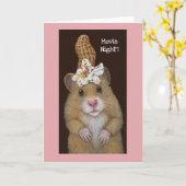 映画の夜?レスターとハムスターカード カード (黄色い花)