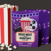 映画の夜 子供の誕生日パーティー 招待状