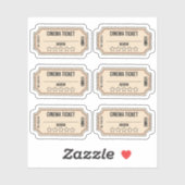 映画の夜 映画スター評価ラベル シネマチケット シール (シート)