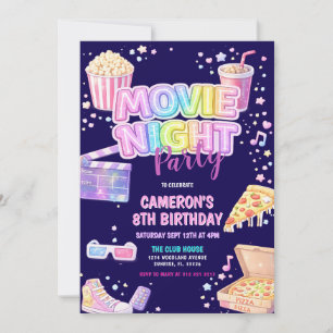 映画の夜 誕生日パーティー 招待状