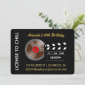 映画の夜 誕生日パーティーVIP招待状 招待状 (スタンド正面)