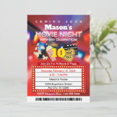映画の夜 赤い誕生日パーティーの招待状 招待状 (スタンド正面)