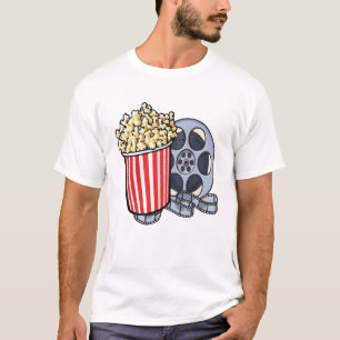 映画の夜Tシャツ、ポップコーン Tシャツ