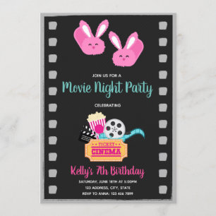 映画の寝込みパーティー招待状 招待状
