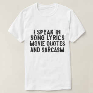 映画の引用・曲の歌詞・皮肉で会話する Tシャツ