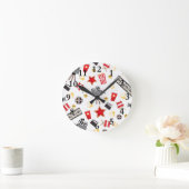 映画の恋人のパターン ラウンド壁時計 (ホーム)