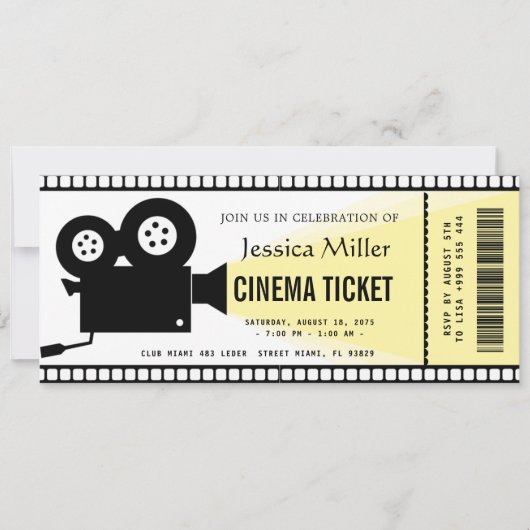 映画の招待券 招待状 (正面)