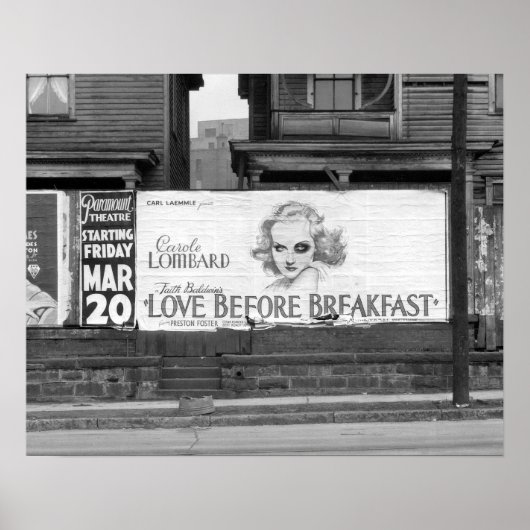 映画の看板、1936年。ヴィンテージ写真 ポスター (正面)