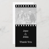 映画の結婚テーマ写真ありがとう サンキューカード (正面/裏面)