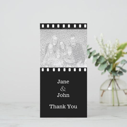 映画の結婚テーマ写真ありがとう サンキューカード (スタンド正面)