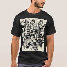 "映画の英雄Tシャツのシルエット"