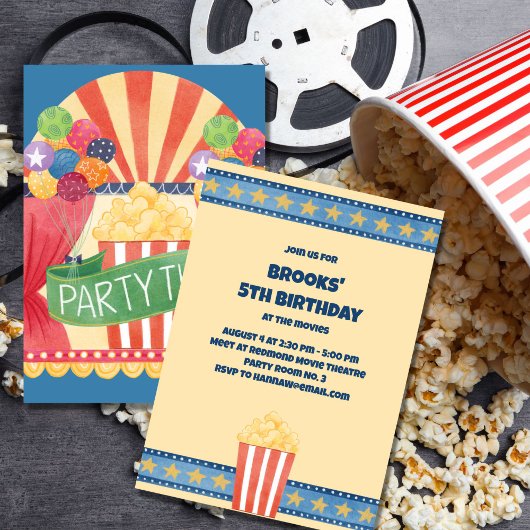 映画の誕生日会で 招待状