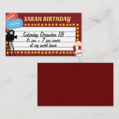 映画の誕生日招待状 エンクロージャーカード (正面/裏面)