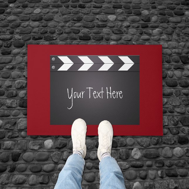 映画の黒板クラッパーボード ドアマット (クリエイターアップロード済み)