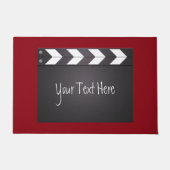 映画の黒板クラッパーボード ドアマット (正面)