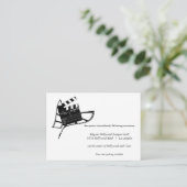 映画をテーマにしたシルエットウェディングレセプションカード エンクロージャーカード (スタンド正面)