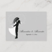 映画をテーマにしたシルエットウェディングレセプションカード エンクロージャーカード (裏面)