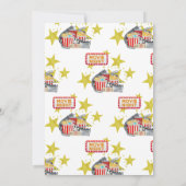 映画をテーマにしたバックヤードスリープバーパーティー誕生日 招待状 (裏面)