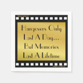 映画をテーマにしたパーティーナプキンスの二日酔い スタンダードカクテルナプキン (正面)