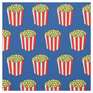 映画をテーマにしたポップコーン ファブリック