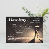 映画をテーマにした結婚式招待状 招待状 (スタンド正面)