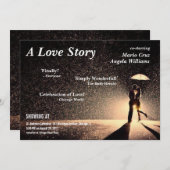 映画をテーマにした結婚式招待状 招待状 (正面/裏面)