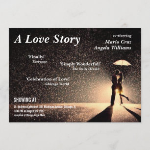 映画をテーマにした結婚式招待状 招待状