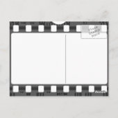 映画をテーマにした誕生日パーティーChalkboard ポストカード (裏面)