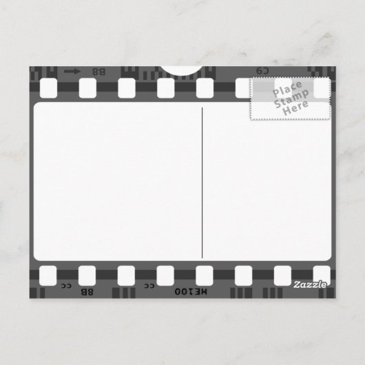 映画をテーマにした誕生日パーティーChalkboard ポストカード (裏面)