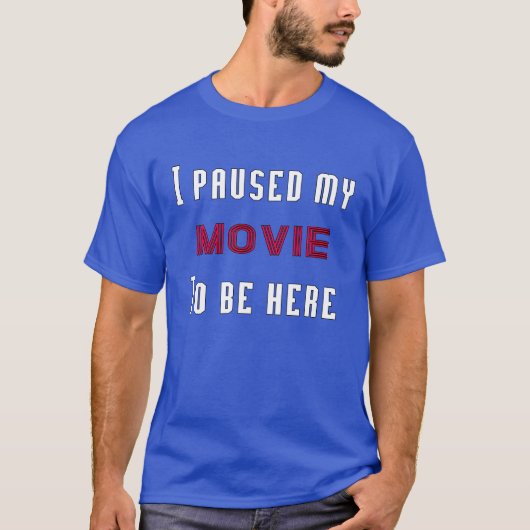 映画を一時停止してここに来たよ ビンテージ Tシャツ (正面)