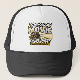 映画を一時停止してここに来ました キャップ