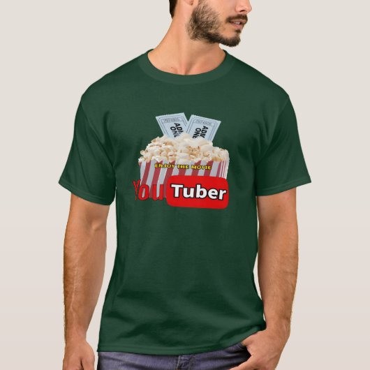 映画を楽しもう ポップコーン 家族 Tシャツ (正面)