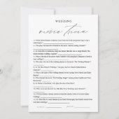 映画エレガントトリビアブライダルシャワーゲームカード 招待状 (正面)