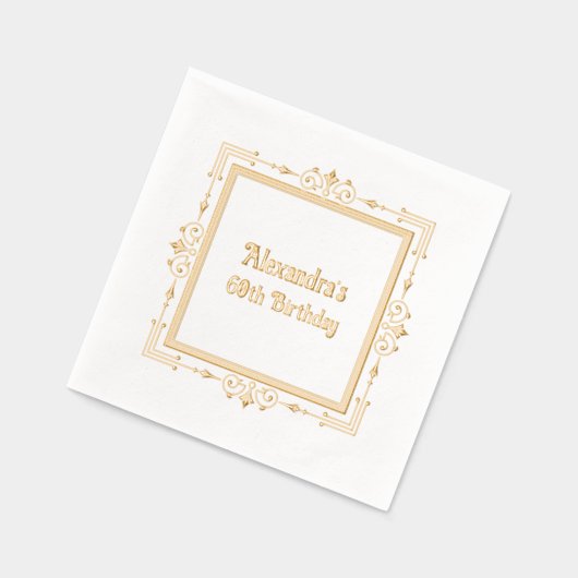 映画エレガント枠#1誕生日パーティー 箔ナプキン (左)