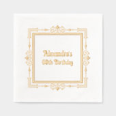 映画エレガント枠#1誕生日パーティー 箔ナプキン (正面)