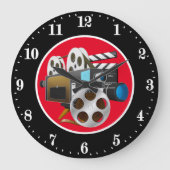 映画カッコいい館のデコン  ラージ壁時計 (正面)