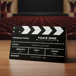 映画クラッカーボード フィルム ストリップ 写真 ウェディング プログラム