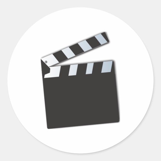 映画クラッパーボード ラウンドシール (正面)