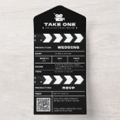映画クラッパーQRコード ウェディング オールインワン招待状 (内側)