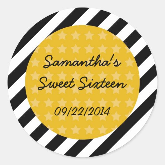 映画クラップボードの好意ステッカー ラウンドシール (正面)