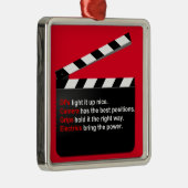 映画クルーディレクターが映画をヒット メタルオーナメント (右)