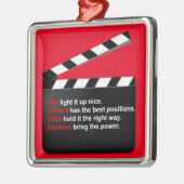 映画クルーディレクターが映画をヒット メタルオーナメント (左)