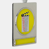 映画クルー映画は新しいアイディアが必要か? シルバープレートバナーオーナメント (右)