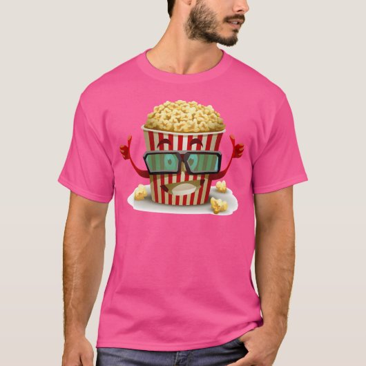 映画クールコーポップ・アートのン – ポップコーン Tシャツ (正面)