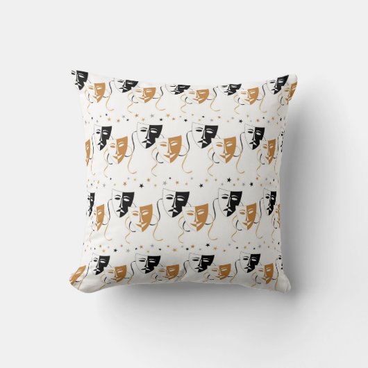 映画クールマスクパターンのホームシアター枕 クッション (正面)