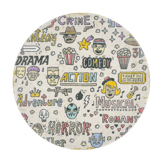 映画ジャンル：テレビ番組ドードルセット カッティングボード (正面)